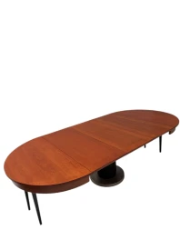 Art Deco Modernist Round Extendable Dining Room Table by Hendrik Wouda, 1931